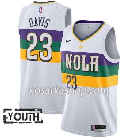 Dres New Orleans Pelicans Anthony Davis 23 Nike 2018-19 City Edition Bijela Swingman - Dječji